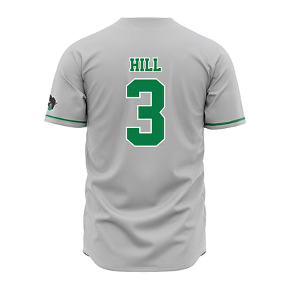 OKBU - NCAA Baseball : Isaac Hill - Grey Jersey-1