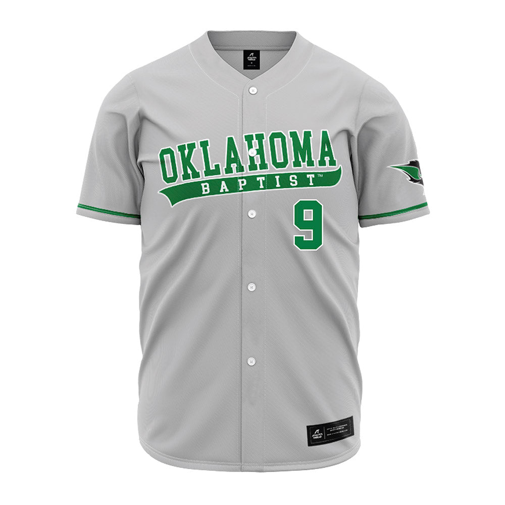 OKBU - NCAA Baseball : Blake Roberts - Grey Jersey-0