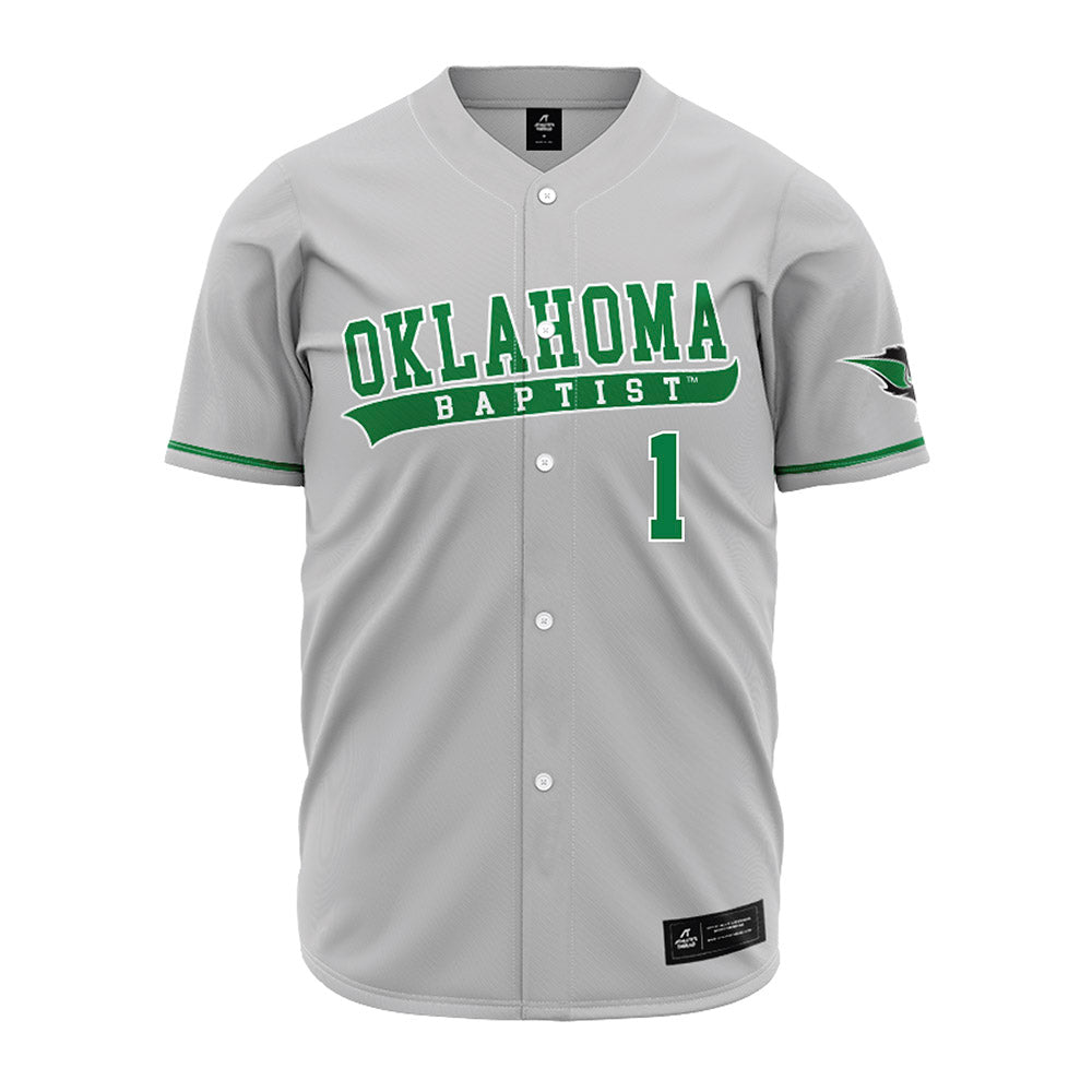 OKBU - NCAA Baseball : Isiah Lissade - Grey Jersey-0
