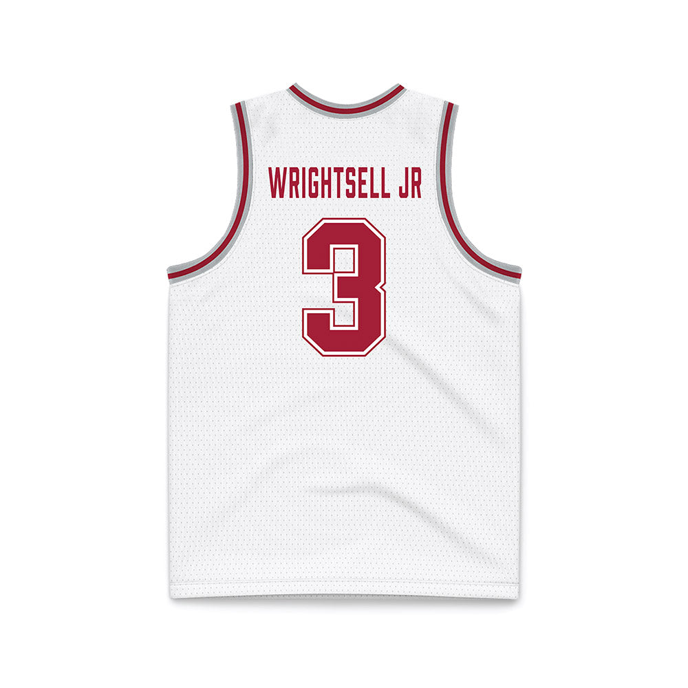 Alabama - NCAA Men's Basketball : Latrell Wrightsell Jr - White Basketball Jersey-1