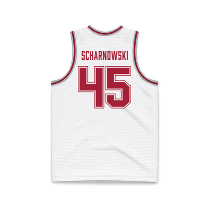 Alabama - NCAA Men's Basketball : Max Scharnowski - White Basketball Jersey-2