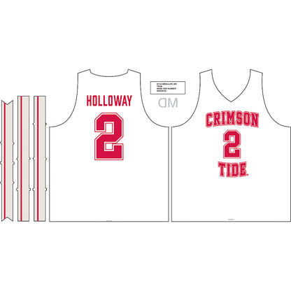 Alabama - NCAA Men's Basketball : Aden Holloway - White Basketball Jersey-1