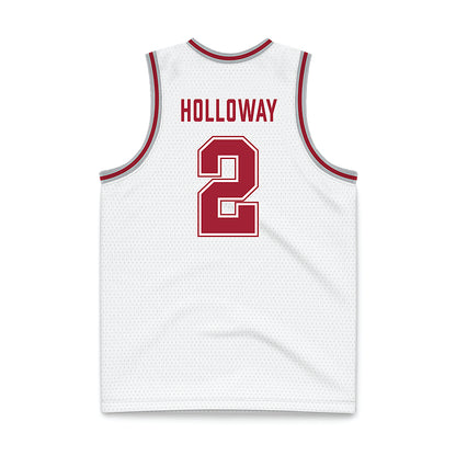Alabama - NCAA Men's Basketball : Aden Holloway - White Basketball Jersey-1