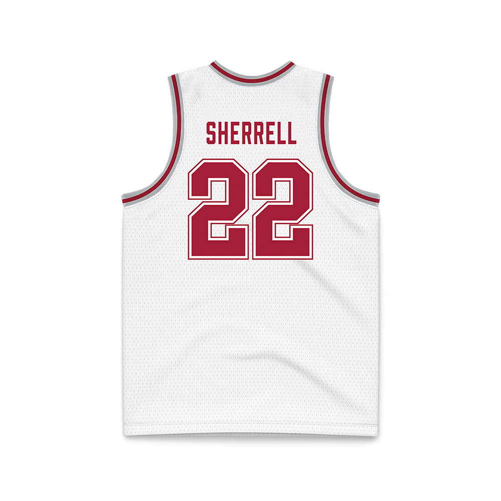 Alabama - NCAA Men's Basketball : Aiden Sherrell - White Basketball Jersey-1