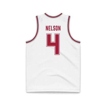 Alabama - NCAA Men's Basketball : Grant Nelson - White Basketball Jersey-3