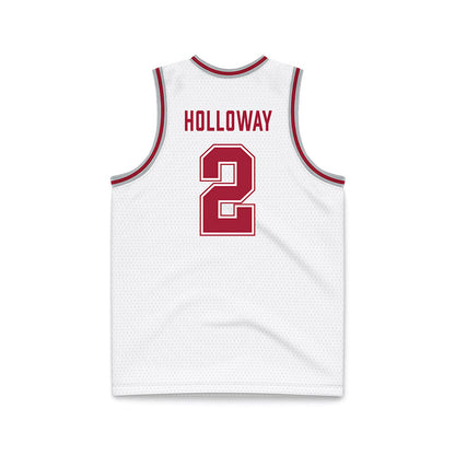 Alabama - NCAA Men's Basketball : Aden Holloway - White Basketball Jersey