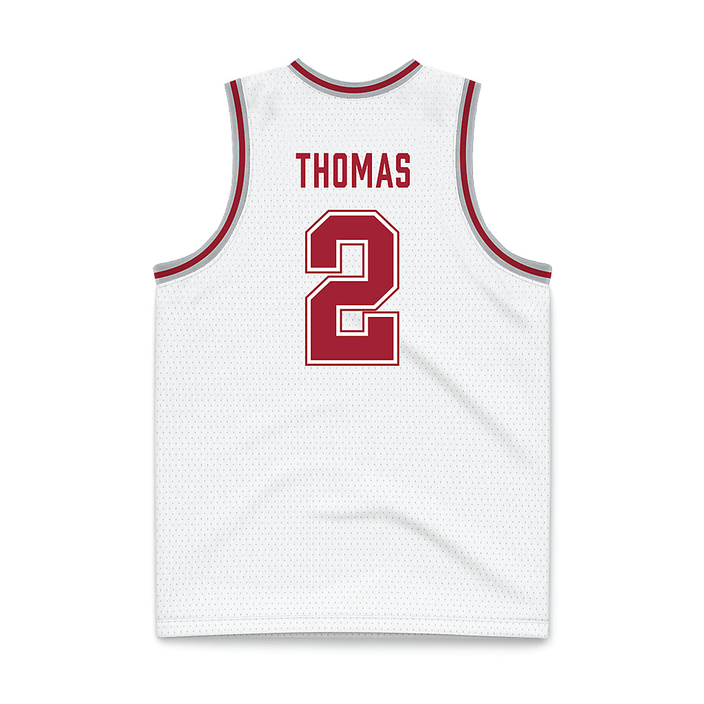 Alabama - Men's Basketball Alumni : Emmett Thomas - White Basketball Jersey-1