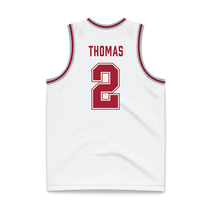 Alabama - Men's Basketball Alumni : Emmett Thomas - White Basketball Jersey-1