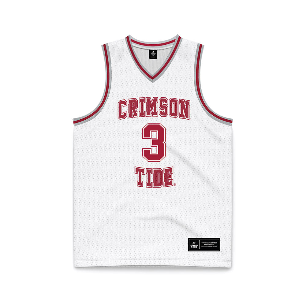 Alabama - NCAA Men's Basketball : Latrell Wrightsell Jr - White Basketball Jersey-0