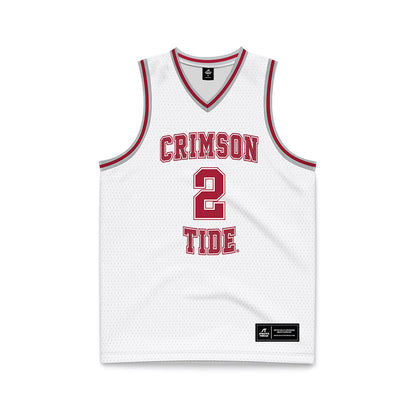 Alabama - NCAA Men's Basketball : Aden Holloway - White Basketball Jersey