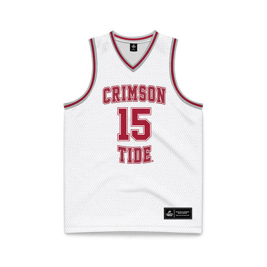 Alabama - NCAA Men's Basketball : Noah Williamson - White Basketball Jersey-0