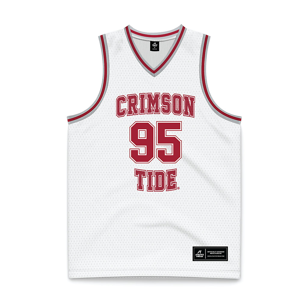 Alabama - NCAA Men's Basketball : Houston Mallette - White Basketball Jersey-0