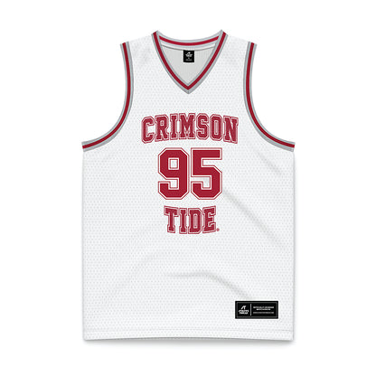 Alabama - NCAA Men's Basketball : Houston Mallette - White Basketball Jersey-0