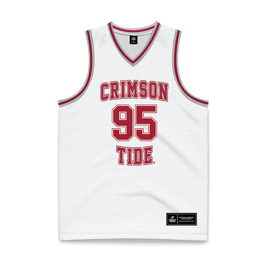 Alabama - NCAA Men's Basketball : Houston Mallette - White Basketball Jersey-0