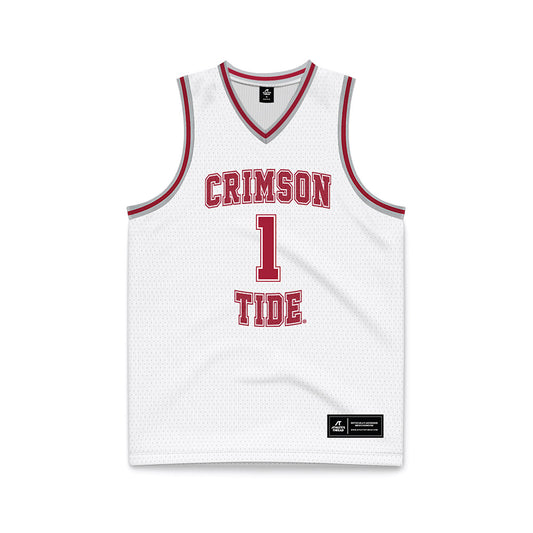 Alabama - NCAA Men's Basketball : Jalil Bethea - White Basketball Jersey-0