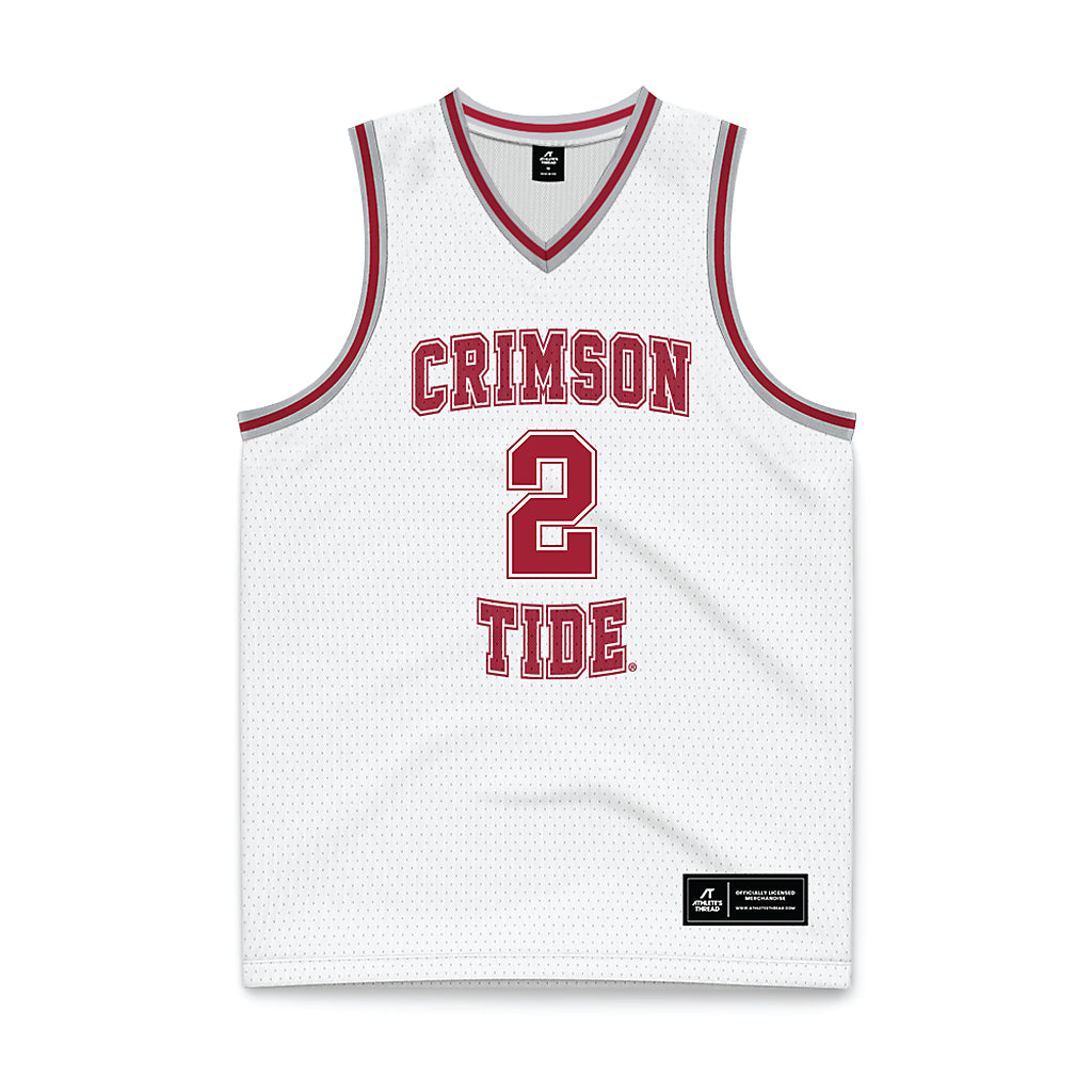 Alabama - Men's Basketball Alumni : Emmett Thomas - White Basketball Jersey-0