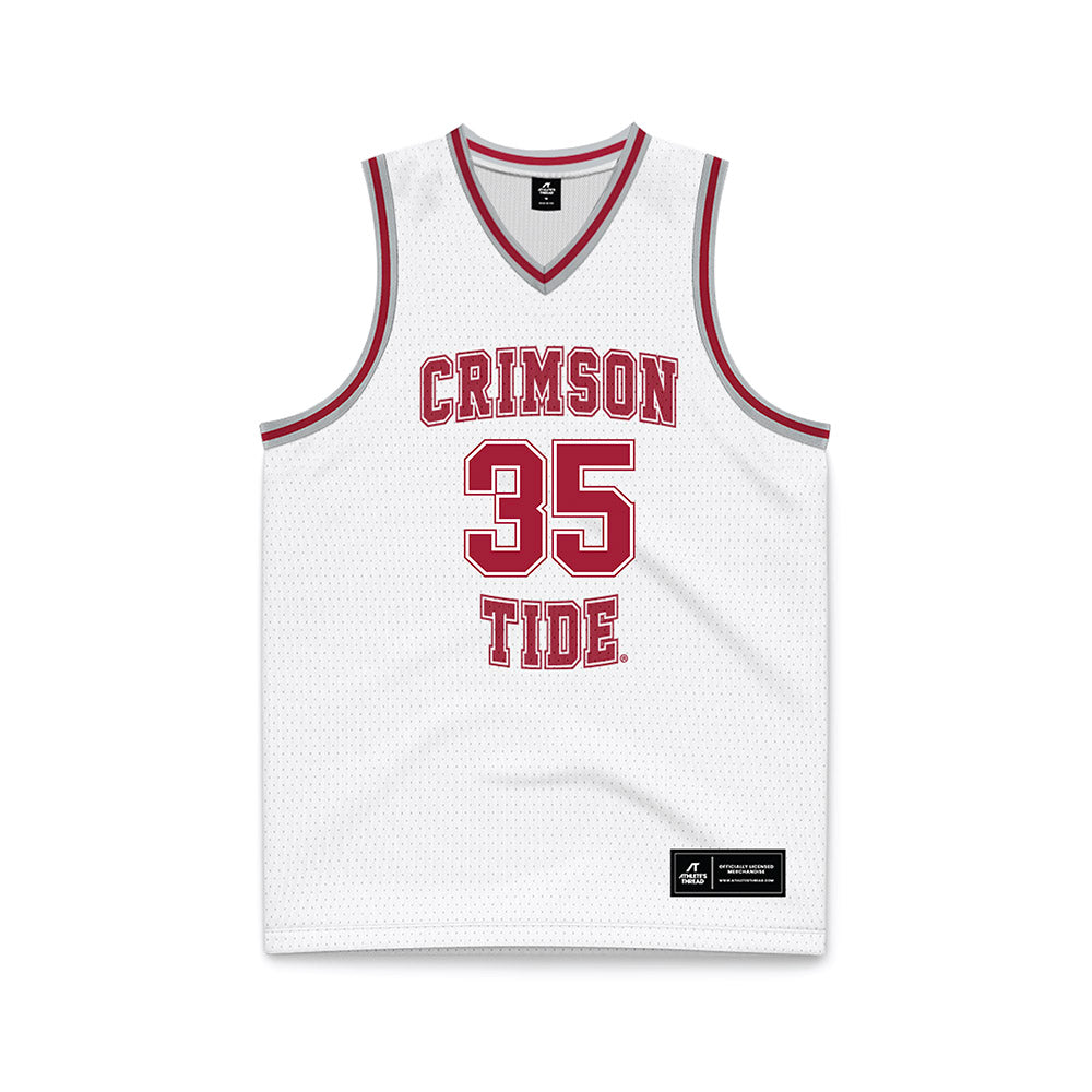 Alabama - NCAA Men's Basketball : Derrion Reid - White Basketball Jersey