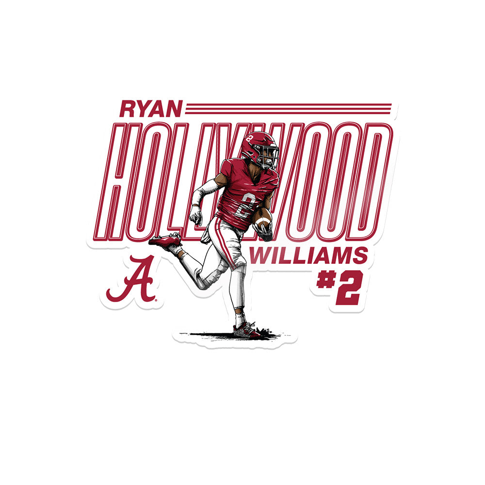 Alabama - NCAA Football :  Ryan Williams  x Roll Tide Willie -  Sticker Individual Caricature