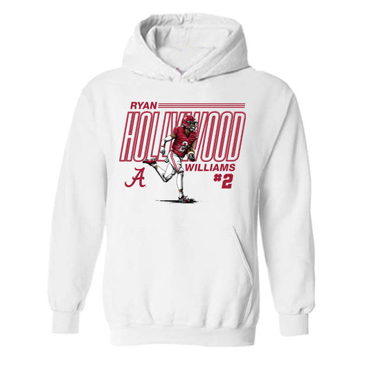 Alabama - NCAA Football :  Ryan Williams  x Roll Tide Willie -  Hooded Sweatshirt Individual Caricature