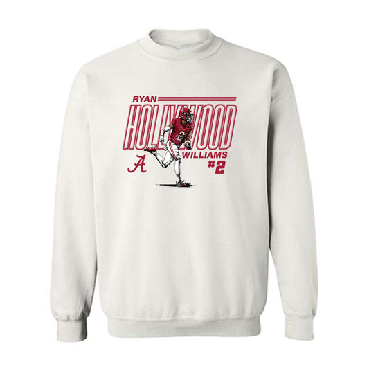 Alabama - NCAA Football :  Ryan Williams  x Roll Tide Willie -  Crewneck Sweatshirt Individual Caricature