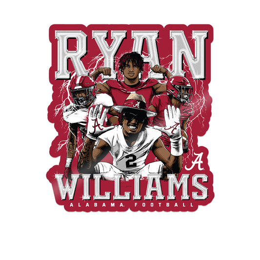 Alabama - NCAA Football :  Ryan Williams  x Roll Tide Willie -  Sticker Individual Caricature