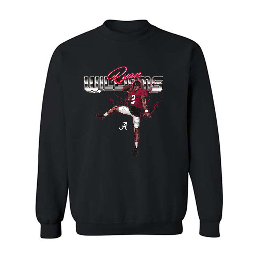 Alabama - NCAA Football :  Ryan Williams  x Roll Tide Willie -  Crewneck Sweatshirt Individual Caricature