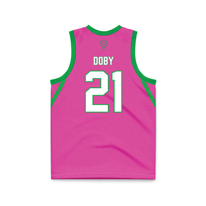 Marshall - NCAA Women's Basketball : Emari Doby - Pink Basketball Jersey-1