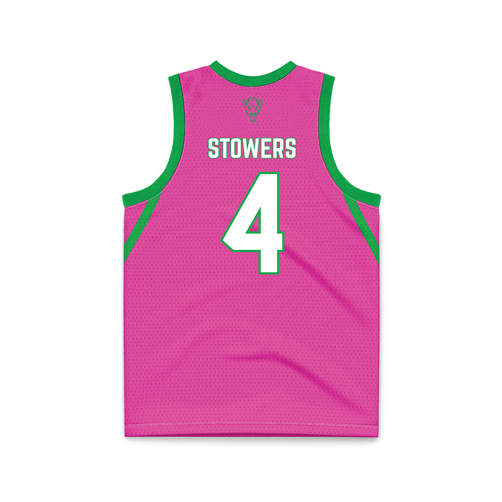 Marshall - NCAA Women's Basketball : Zenthia Stowers - Pink Basketball Jersey-1