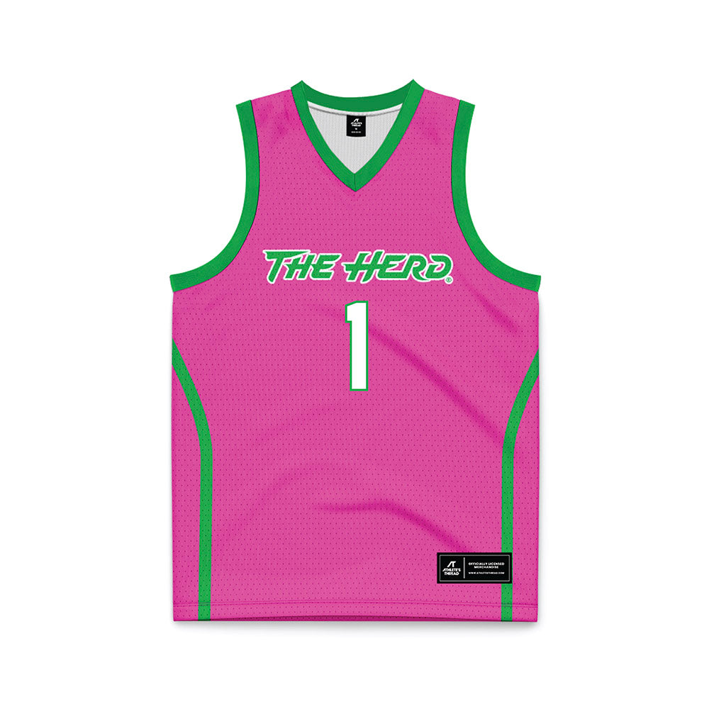 Marshall - NCAA Women's Basketball : TreShondra Williams - Pink Basketball Jersey-0