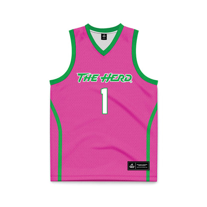 Marshall - NCAA Women's Basketball : TreShondra Williams - Pink Basketball Jersey-0