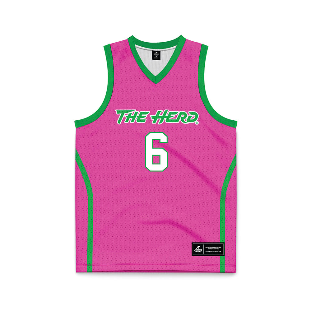 Marshall - NCAA Women's Basketball : Madison Kellione - Pink Basketball Jersey