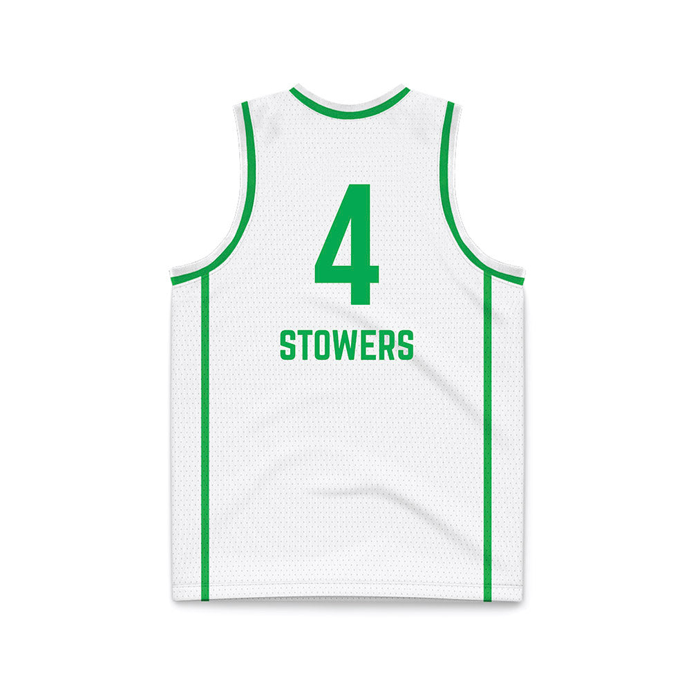 Marshall - NCAA Women's Basketball : Zenthia Stowers - White Basketball Jersey-1