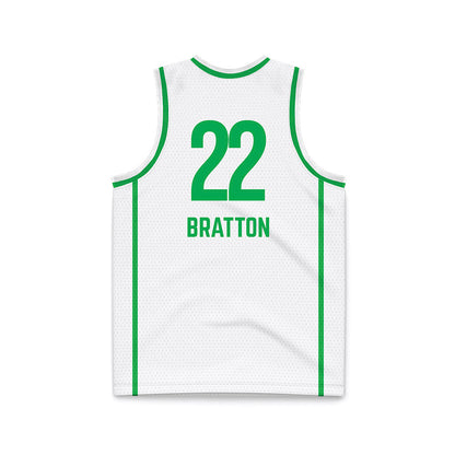 Marshall - NCAA Women's Basketball : Emily Bratton - White Basketball Jersey-1