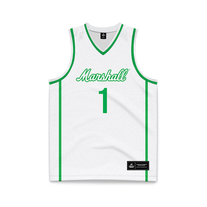 Marshall - NCAA Women's Basketball : TreShondra Williams - White Basketball Jersey-0