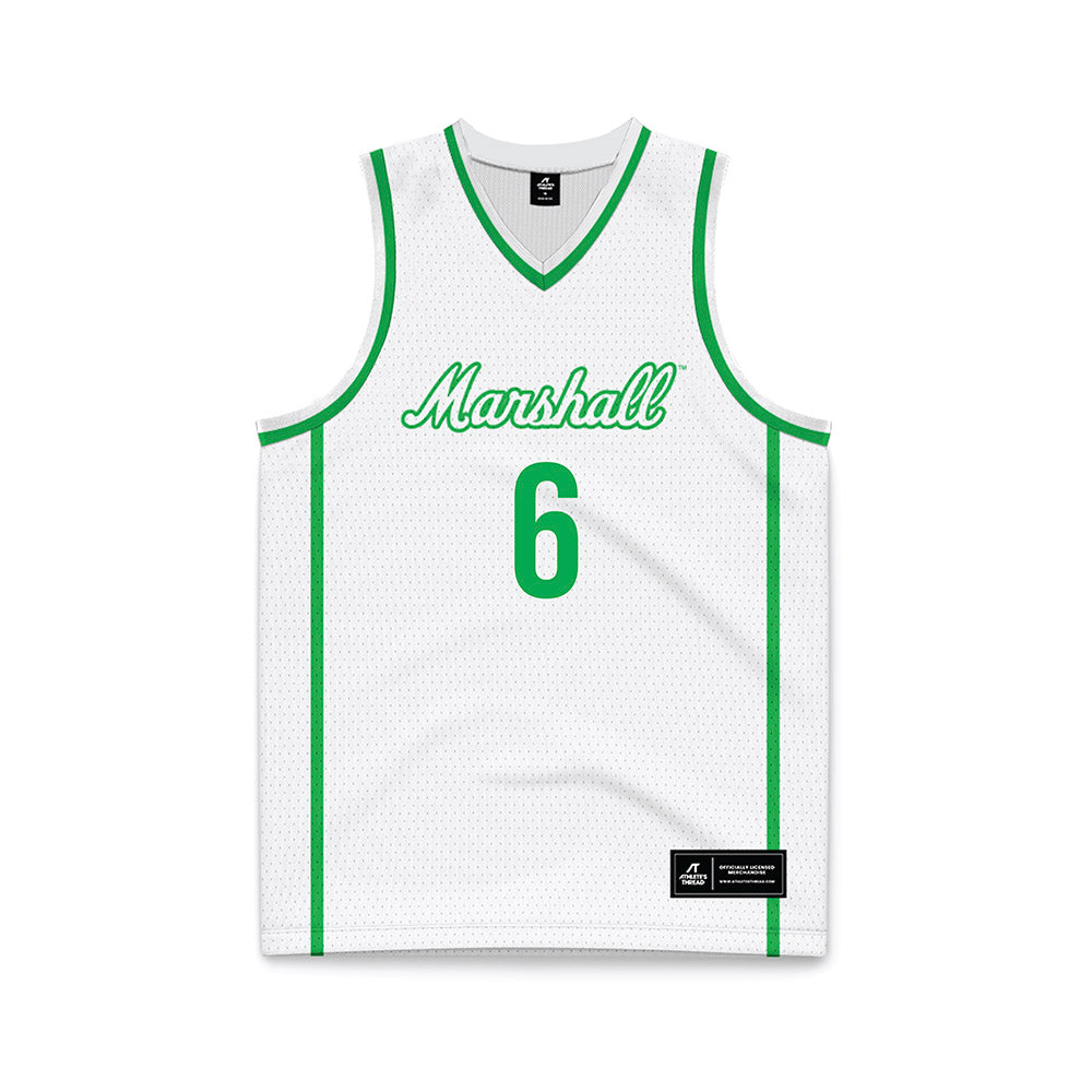 Marshall - NCAA Women's Basketball : Madison Kellione - White Basketball Jersey