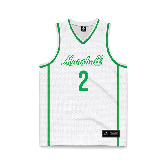 Marshall - NCAA Women's Basketball : Blessing King - White Basketball Jersey