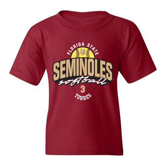 FSU - NCAA Softball : Isabella Torres - Fashion Shersey Youth T-Shirt