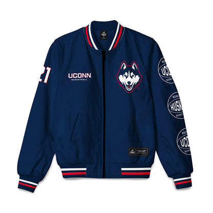 UConn - NCAA Women's Basketball : Sarah Strong - Bomber Jacket-0