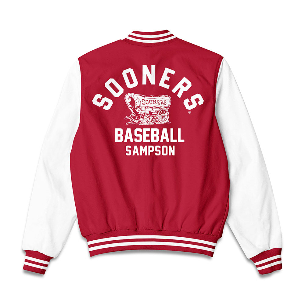 Oklahoma - NCAA Baseball : Beau Sampson - Bomber Jacket-1