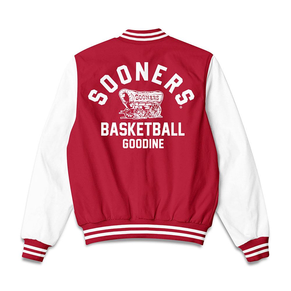 Oklahoma - NCAA Men's Basketball : Brycen Goodine - Bomber Jacket-1