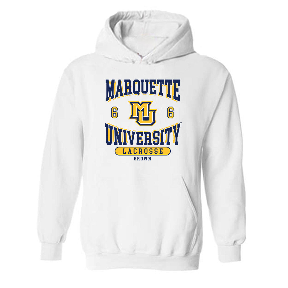 Marquette - NCAA Women's Lacrosse : Haley Brown - Classic Fashion Shersey Hooded Sweatshirt-0