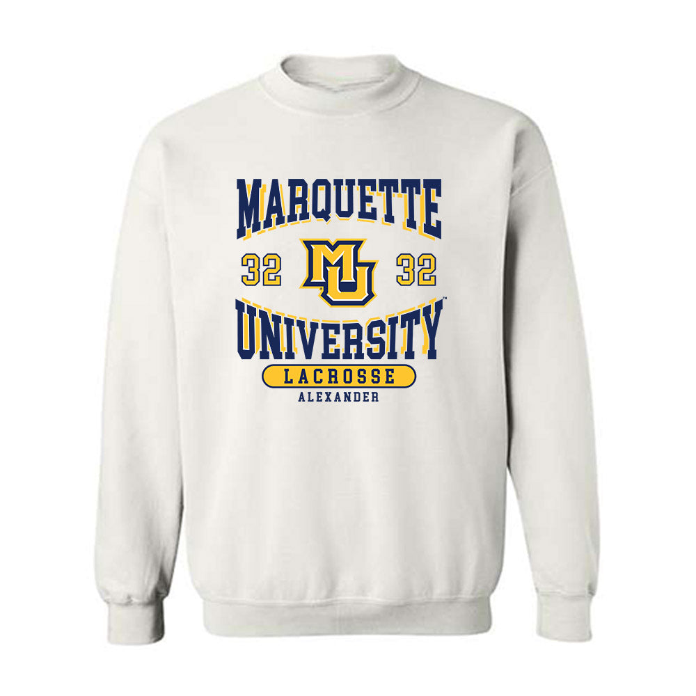 Marquette - NCAA Women's Lacrosse : Taylor Alexander - Classic Fashion Shersey Crewneck Sweatshirt