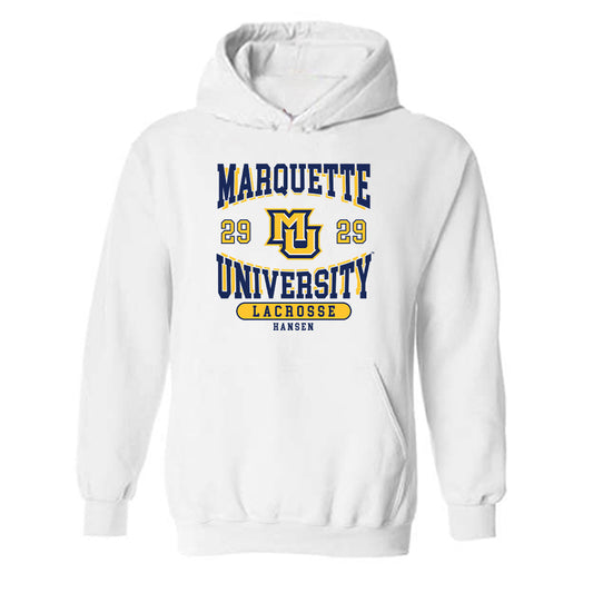 Marquette - NCAA Women's Lacrosse : Megan Hansen - Classic Fashion Shersey Hooded Sweatshirt-0