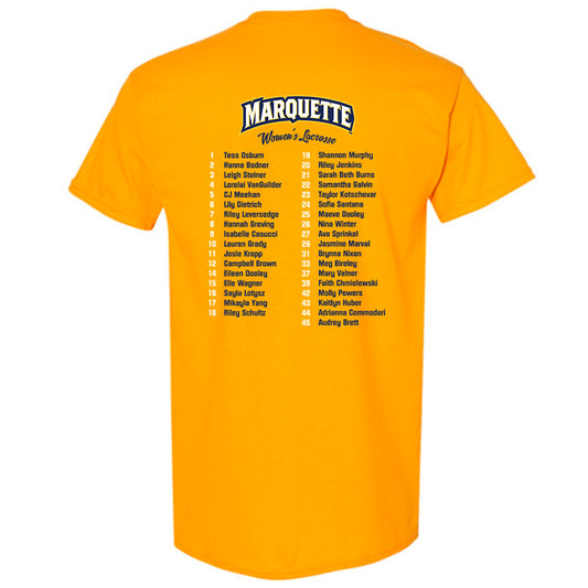 Marquette - NCAA Women's Lacrosse : T-Shirt Roster Shirt