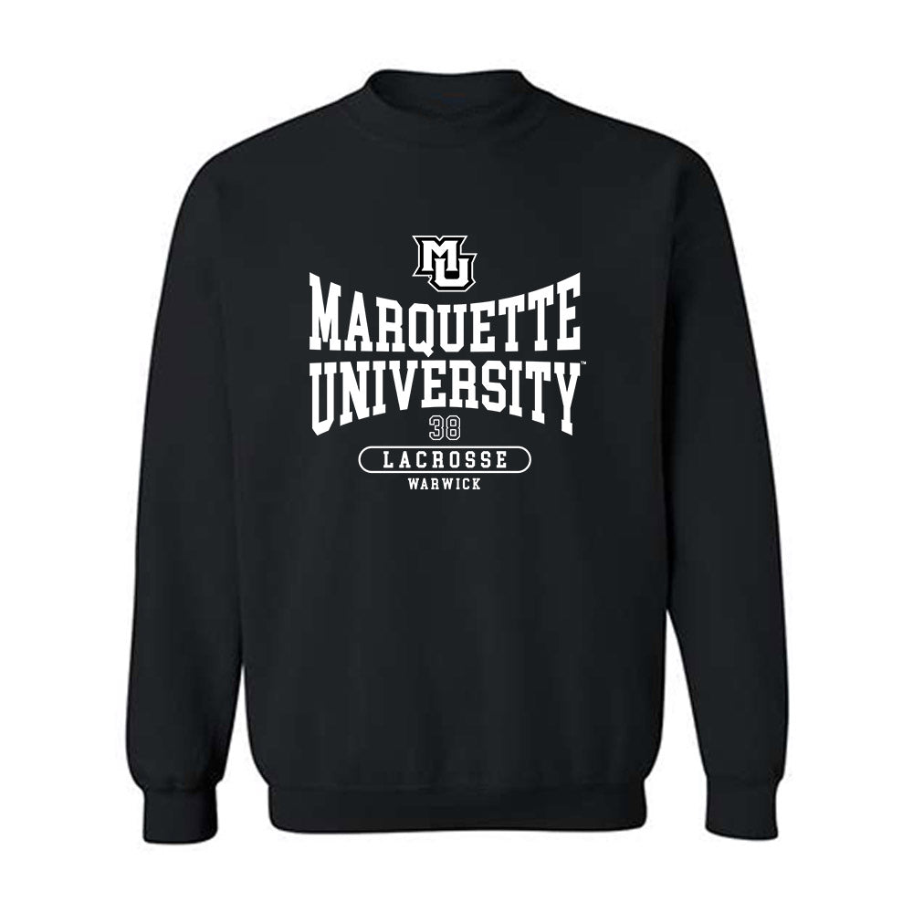 Marquette - NCAA Men's Lacrosse : Quinn Warwick - Crewneck Sweatshirt Classic Fashion Shersey