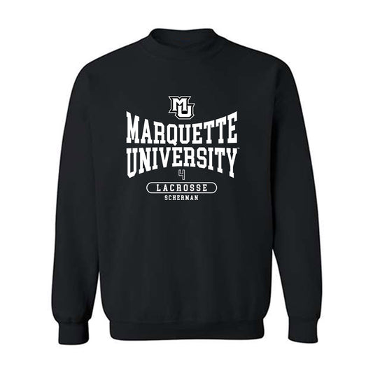 Marquette - NCAA Men's Lacrosse : Brol Scherman - Fashion Shersey Crewneck Sweatshirt