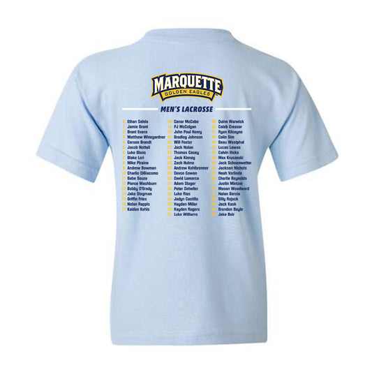 Marquette - NCAA Men's Lacrosse :  - Youth T-Shirt Roster Shirt