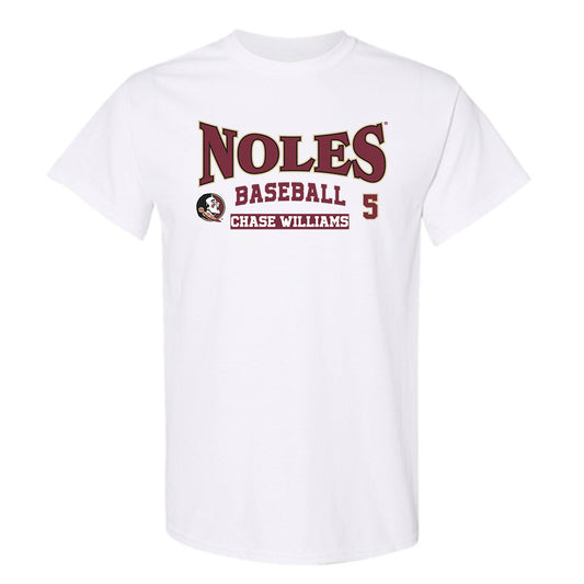 FSU - NCAA Baseball : Chase Williams - Classic Fashion Shersey T-Shirt-0