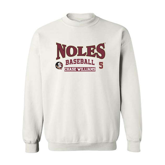 FSU - NCAA Baseball : Chase Williams - Classic Fashion Shersey Crewneck Sweatshirt-0