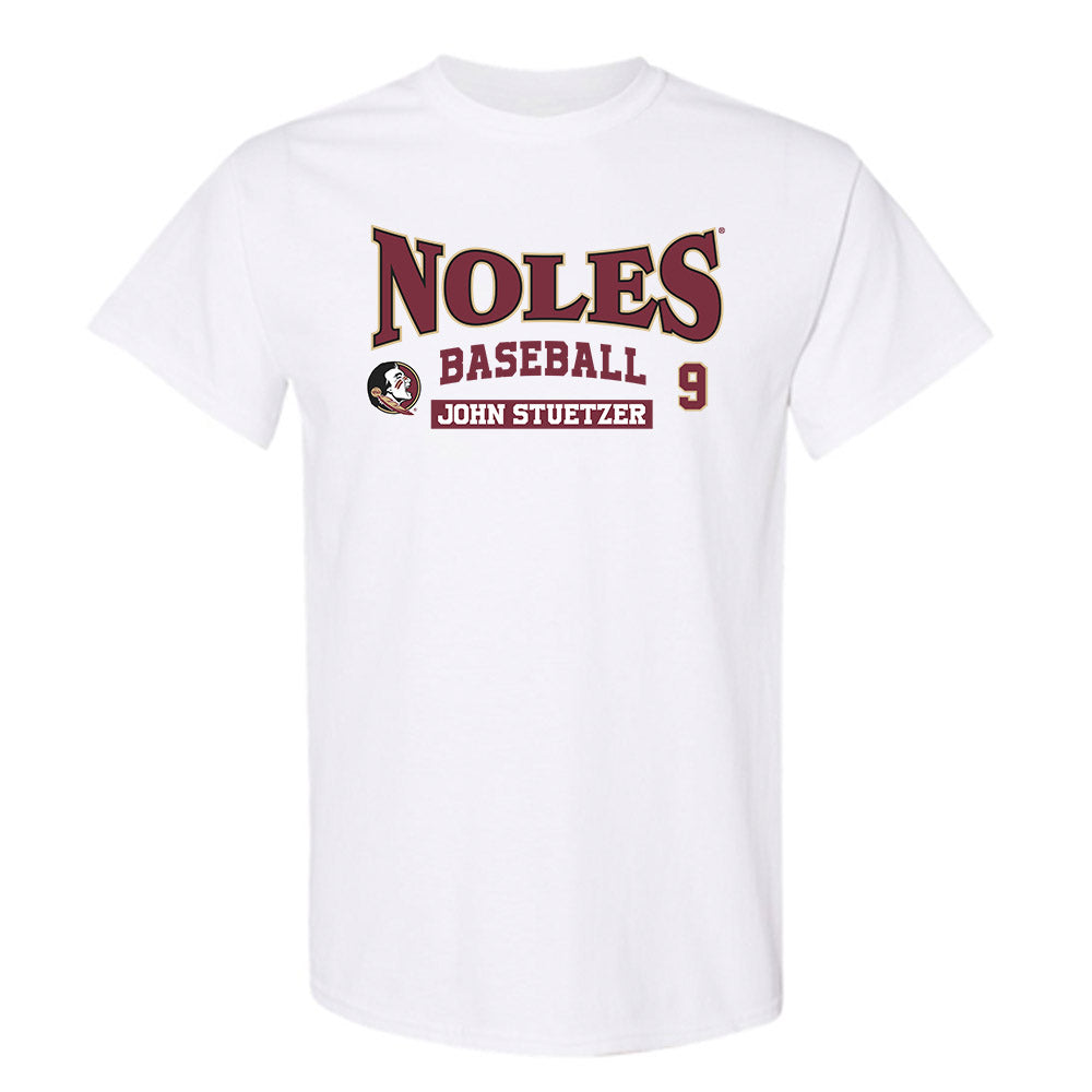 FSU - NCAA Baseball : John Stuetzer - Classic Fashion Shersey T-Shirt-0